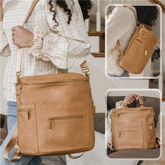 Diaper Bag Backpack Baby Diaper Bag, Large Leather Diaper Bag Backpack main image 6